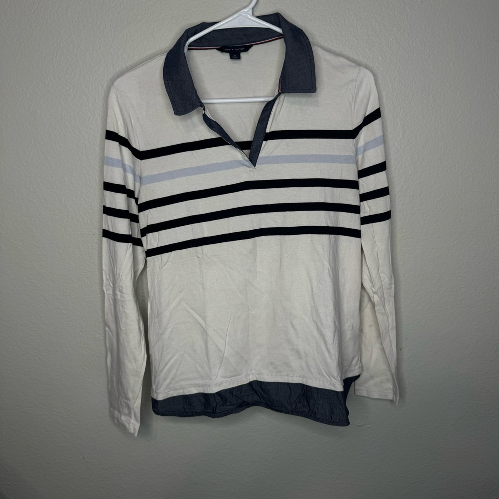 Tommy Hilfiger Striped Long Sleeve Size Medium